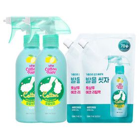상품 이미지: 온더바디 코튼풋 발을씻자 풋샴푸 레몬 385ml 2개+리필 500ml 2개