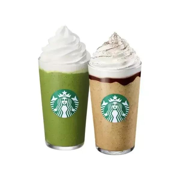상품 이미지: [스타벅스] [시원하고 달콤하게] 제주 말차 크림 프라푸치노 T + 칩 앤 칩 모카 프라푸치노 T