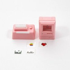 상품 이미지: 매킨토시 ESC+TAB 기계식 커스텀 키보드 레트로 포인트 키캡 2P 4종, 핑크