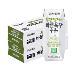 상품 이미지: 파스퇴르 무항생제 바른목장 우유 125mL 48팩