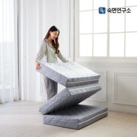 상품 이미지: 3단 접이식 매트리스 6cm 10cm 15cm 원룸 바닥 단단한 수면매트 자취 접는 침대 라텍스 매트릭스 토퍼