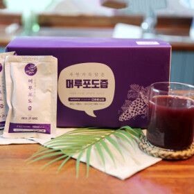 상품 이미지: (총30포) (15+15) 물없이 착즙한 머루포도즙 달콤 포도즙 100ml X (15+15포) 영천 머루포도 100% 함유