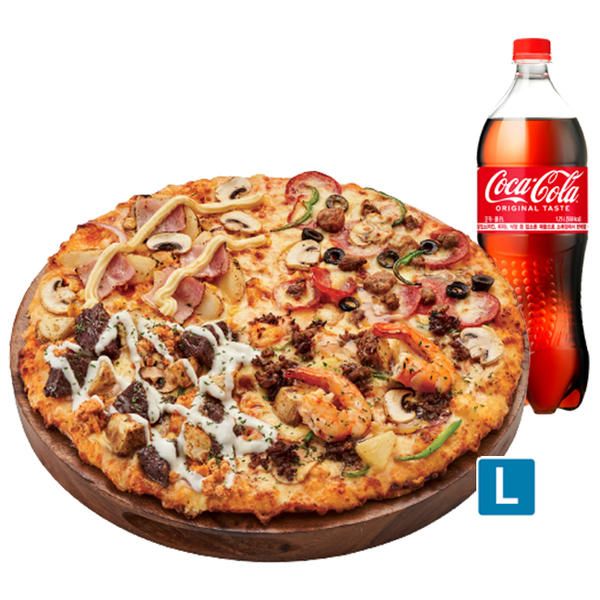 상품 이미지: 베스트콰트로 피자L + 콜라1.25L