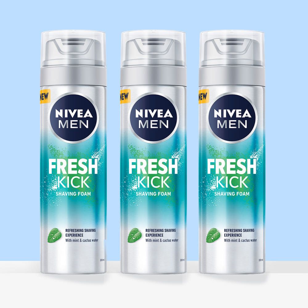 상품 이미지: 니베아 맨 프레시 킥 쉐이빙 폼 면도크림 200ml, 3개