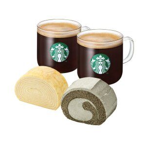 상품 이미지: 힘내세요 카페 아메리카노T 2잔+부드러운 흑임자 롤+생크림 크레이프 롤