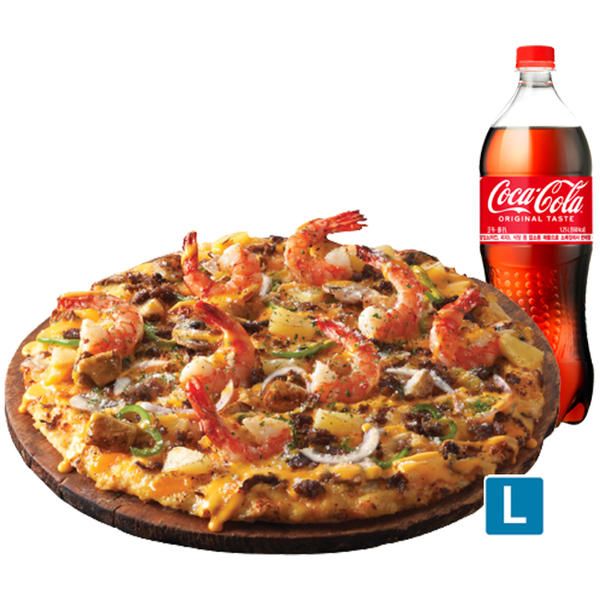 상품 이미지: [기프티콘] 도미노피자 블랙타이거슈림프L+콜라1.25L