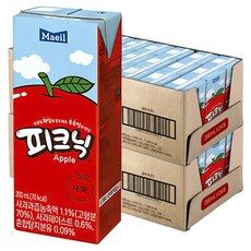 상품 이미지: 매일유업 피크닉 사과, 200ml, 48개