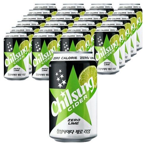 상품 이미지: 칠성사이다 제로 라임, 24개, 355ml