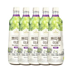 상품 이미지: 쁘띠첼 미초 청포도 900ml 5개