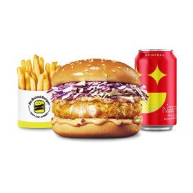 상품 이미지: (노브랜드버거) 오리지널 새우 버거세트