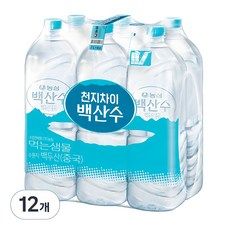 상품 이미지: 백산수 무라벨, 2L, 12개