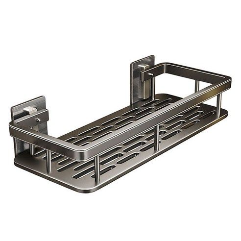 상품 이미지: 클레버 티타늄 스틸 사각 욕실 선반 2개입