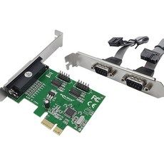 상품 이미지: 랜스타 PCI-E 시리얼 2포트 + 패러럴 1포트 콤보 카드 LS-PCIE-EX1284N, 1개