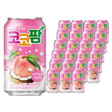상품 이미지: 코코팜 피치핑크 복숭아, 340ml, 24개