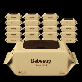 상품 이미지: 베베숲 시어골드 70매 캡 20팩 75gsm 고평량 아기물티슈