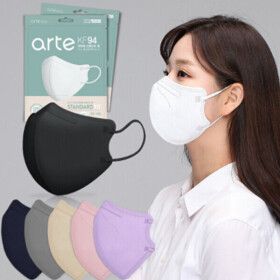상품 이미지: 아르떼 KF94 새부리형 국산 마스크 대형 소형 초소형 키즈 컬러 식약처인증 개별포장
