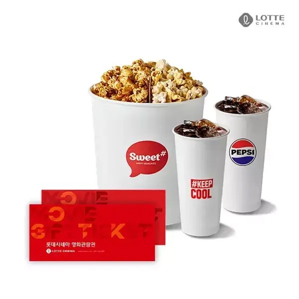 상품 이미지: 롯데시네마 2인 반반 패키지교환권(주중/주말)