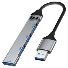 상품 이미지: 인네트워크 USB3.0 1포트 USB2.0 3포트 알루미늄 초슬림 USB 4포트 확장 허브 IN-U324, 1개