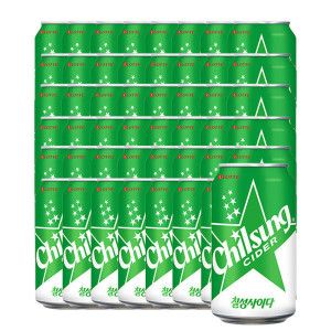 상품 이미지: 칠성사이다 350ml 48캔/탄산음료/사이다/음료수 사이다/칠성/오리지널