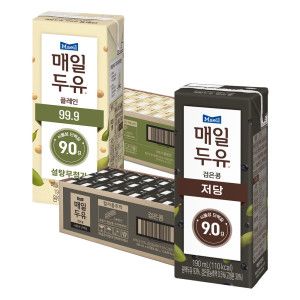 상품 이미지: 매일두유 99.9 190ml 24팩 + 검은콩 190ml 24팩