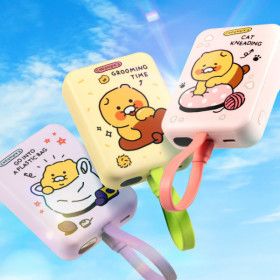 상품 이미지: 카카오프렌즈 데일리 맥세이프 무선충전 고속충전 보조배터리 10000mAh 일체형 케이블 기내반입가능