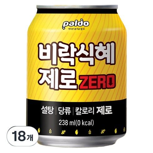 상품 이미지: 팔도 비락식혜 제로, 238ml, 18개
