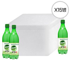 상품 이미지: 김포탁주 김포금쌀 미생 생막걸리 6도 750ml x15병 박스상품 캠핑 모임 대용량