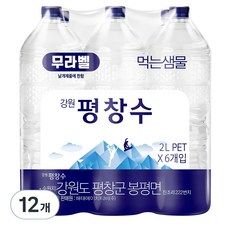 상품 이미지: 평창수 무라벨 생수, 2L, 12개