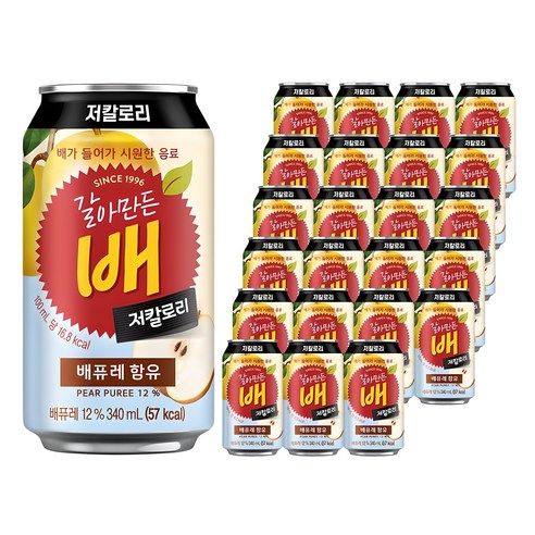 상품 이미지: 갈아만든배 저칼로리, 340ml, 24개