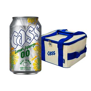 상품 이미지: 카스 레몬스퀴즈 제로 (0.0) 논알콜 맥주맛 음료  330ml 24캔+전용 쿨러백 증정