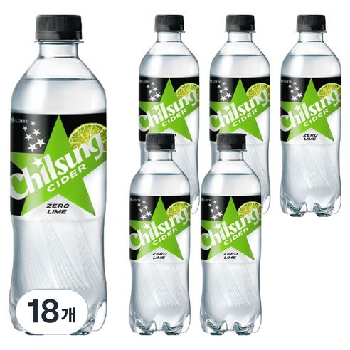 상품 이미지: 칠성사이다 제로 라임, 18개, 500ml