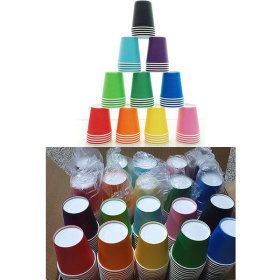 상품 이미지: 칼라종이컵 혼합(10색) 1박스(1000개)/놀이용