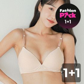 상품 이미지: (15+7%쿠폰)(1+1) 비너스 외 노와이어 브라 / 여성 속옷 여자 브래지어 심리스 와이어리스 인견 비너스