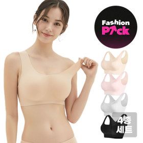 상품 이미지: (패션픽)(20+15%)(4개세트) 심리스 브라탑 노라인 노와이어 스포츠브라