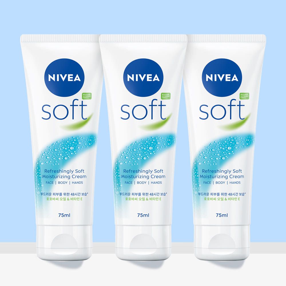상품 이미지: 니베아 소프트 리프레싱 모이스춰라이징 크림 75ml, 3개