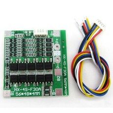 상품 이미지: 4S 14.8V 리튬이온 18650 BMS 보호회로 - 30A 연속전류 - 고전류 MOS 밸런스 충전 지원