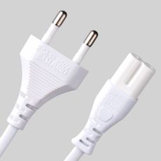 상품 이미지: 삼정 국산 AC 8자 백색 코드 화이트 전원케이블, 2m, 1개