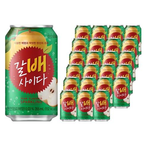 상품 이미지: 해태htb 갈배사이다, 355ml, 24개