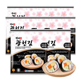 상품 이미지: (신선집중) 광천김  백제 두번구운김밥김 20g x 10봉 / 안터지고 맛있는 광천김 김밥김 모음전