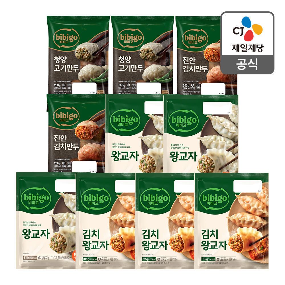 상품 이미지: 비비고 만두세트 10봉(왕교자3,김치왕교자3,청양고기2,진한김치2)