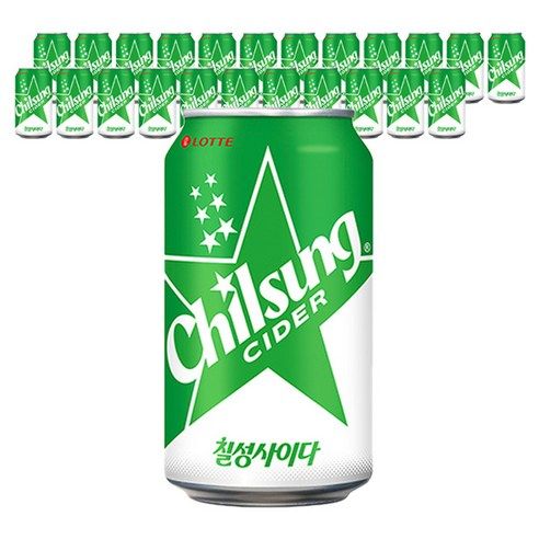 상품 이미지: 칠성사이다, 350ml, 24개