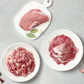 상품 이미지: (신선집중) 국내산 돼지 뒷다리살 1kg x 2팩 (장조림/찌개/제육/다짐육)