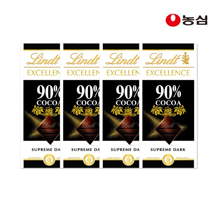 상품 이미지: 린트 엑설런스 다크90%, 100g, 4개