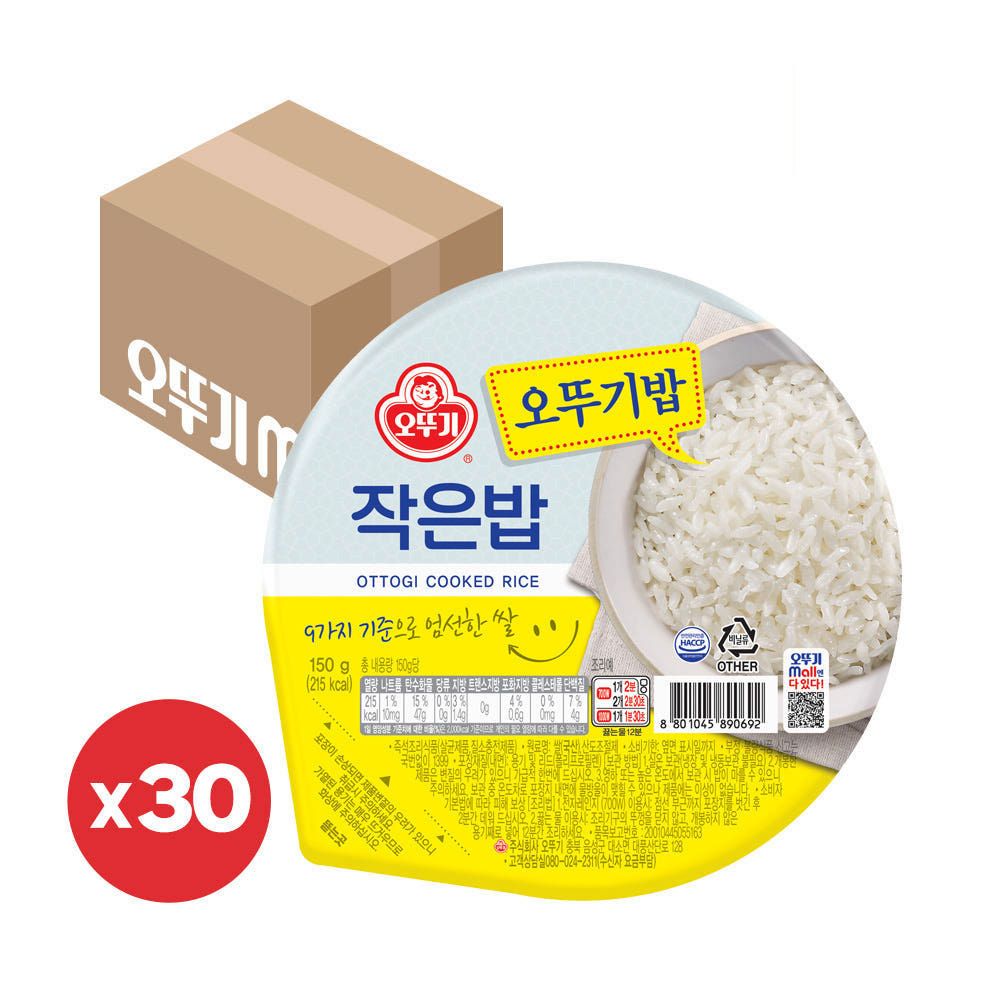 상품 이미지: 오뚜기 맛있는 오뚜기밥 작은밥 150g, 30개