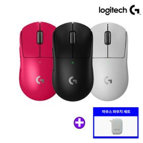 상품 이미지: 로지텍코리아 정품 PRO X SUPERLIGHT 2 지슈라 2 게임용 무선 게이밍 마우스 +파우치 세트