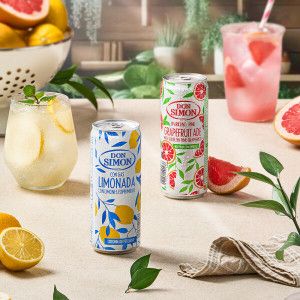 상품 이미지: 돈시몬 스파클링 무탄산 리얼 착즙 에이드 레몬 자몽 330ml 12입 / 1.5L 6입 구성