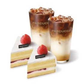 상품 이미지: (파스쿠찌) 카라멜 라떼 마끼아또(R) 2잔 + 오 마이 화이트(조각) 2개