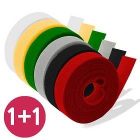 상품 이미지: 1+1 KR-RCT023 벨크로 롤 케이블 타이 길이 3M 두께 2cm 찍찍이 전선정리 고정 홀더 선정리