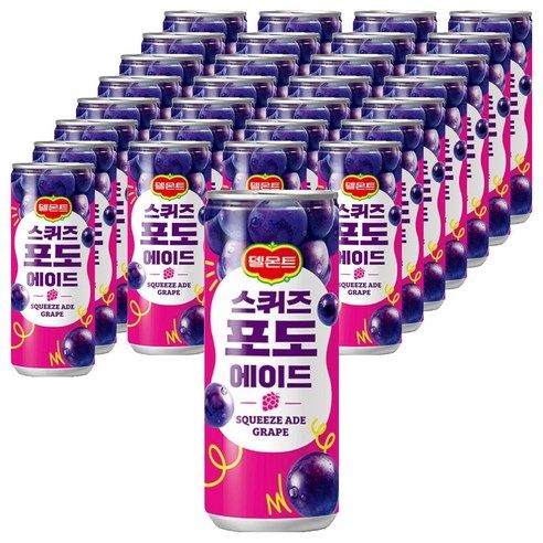 상품 이미지: 델몬트 스퀴즈 포도 에이드, 240ml, 30개