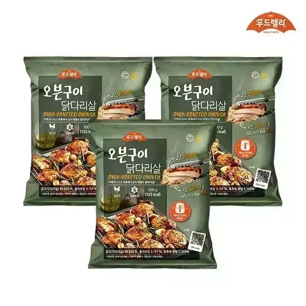 상품 이미지: [내일도착] 푸드렐라 오븐구이닭다리살 300g x 3팩